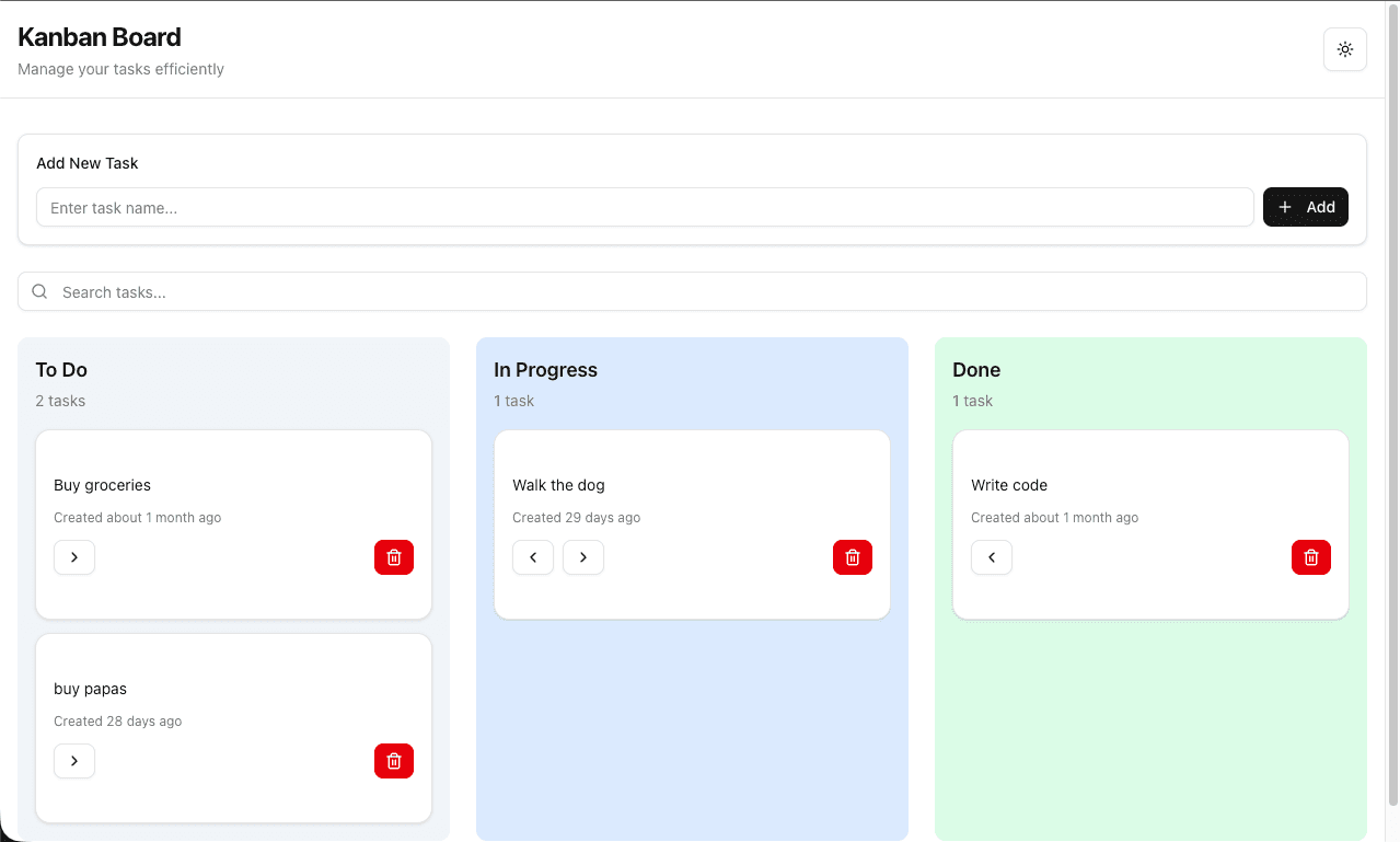 Kanban Board Demo 1